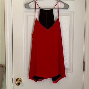 Red and black reversible tank from Express